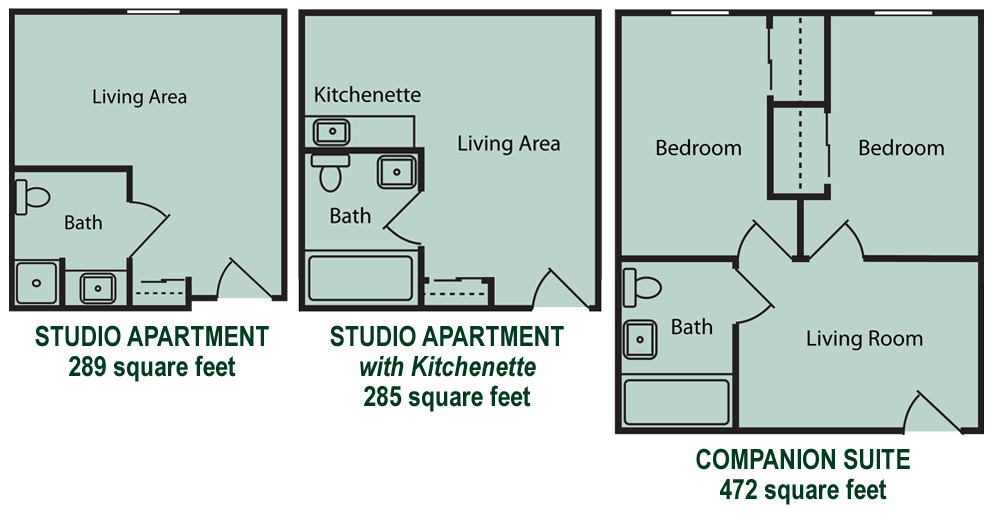floorplans The Pinnacle of Greenville - Assisted Living and Memory Care - Floor Plans