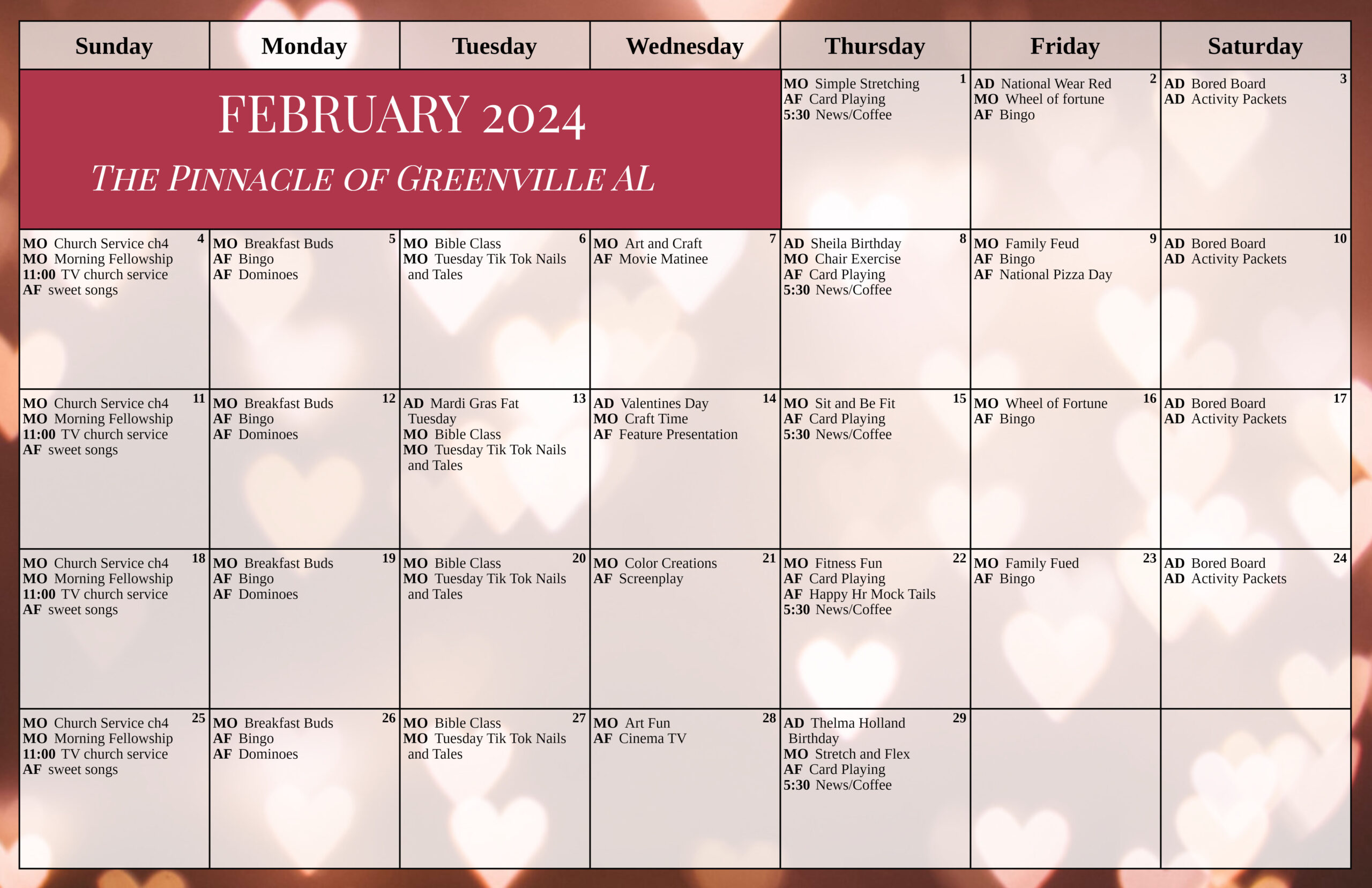 Assisted Living Events The Pinnacle of Greenville